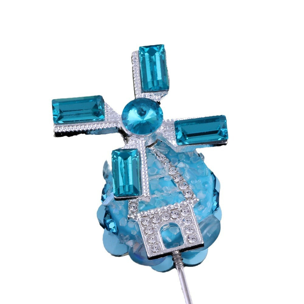 Wholesale The Heavy Industrial Castle Windmill Design Is Full of Soft Clay Beads with Drilled Pens